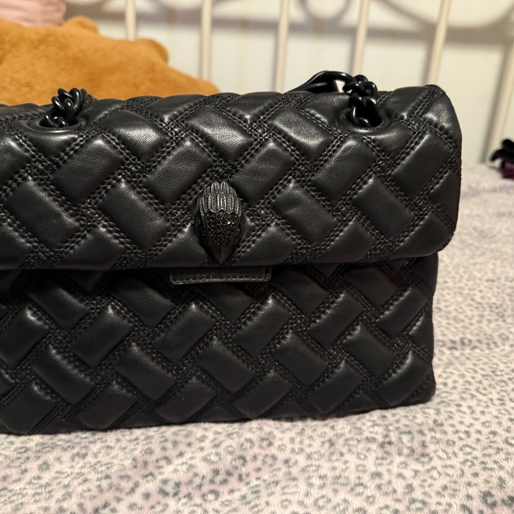 Kurt Geiger Black Woven Shoulder Bag